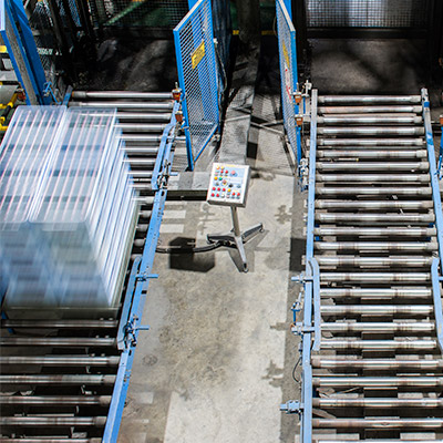 conveying system from a fulfillment center